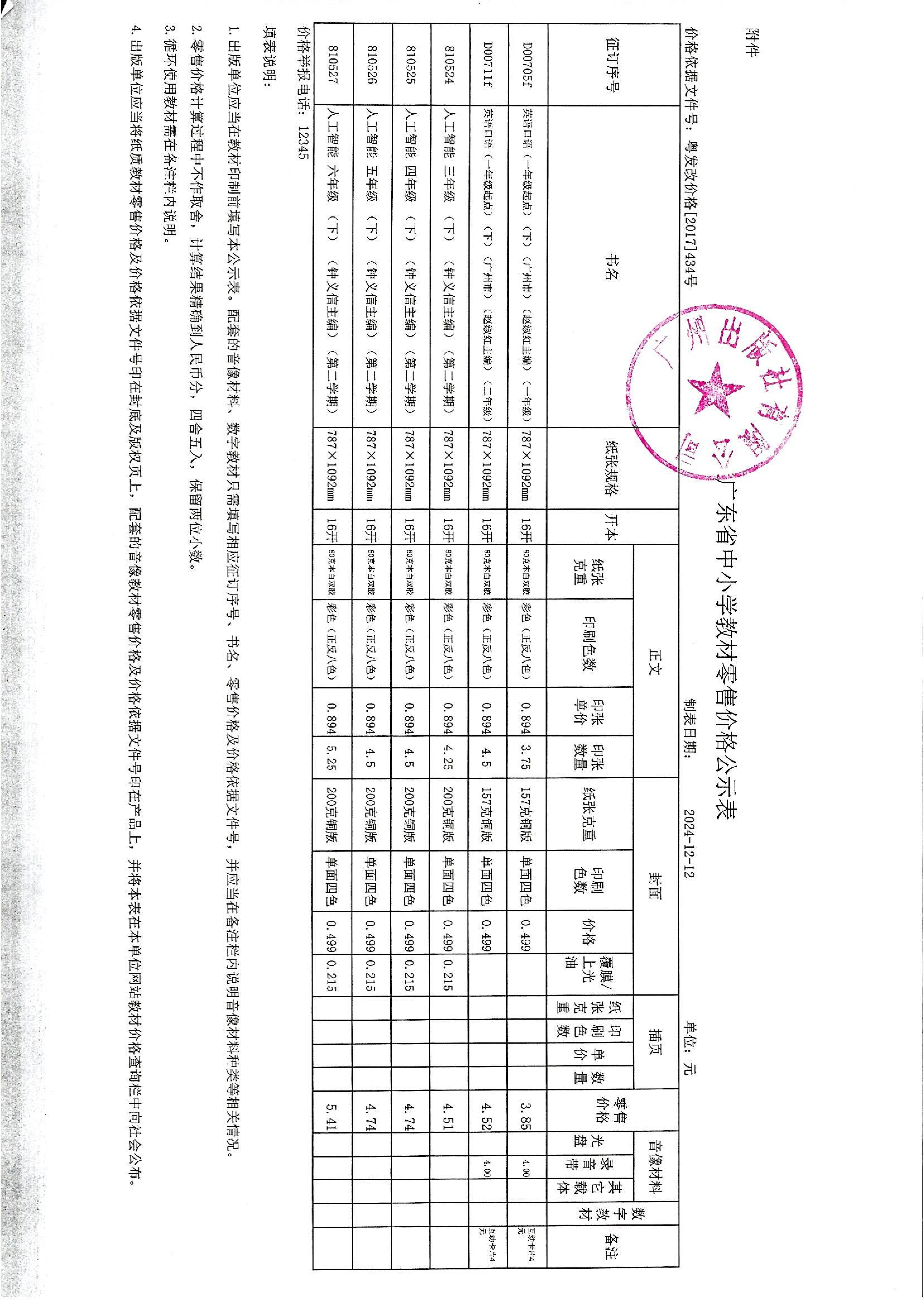 沙巴官方版网站登录入口有限公司2025年春季教材零售价格公示